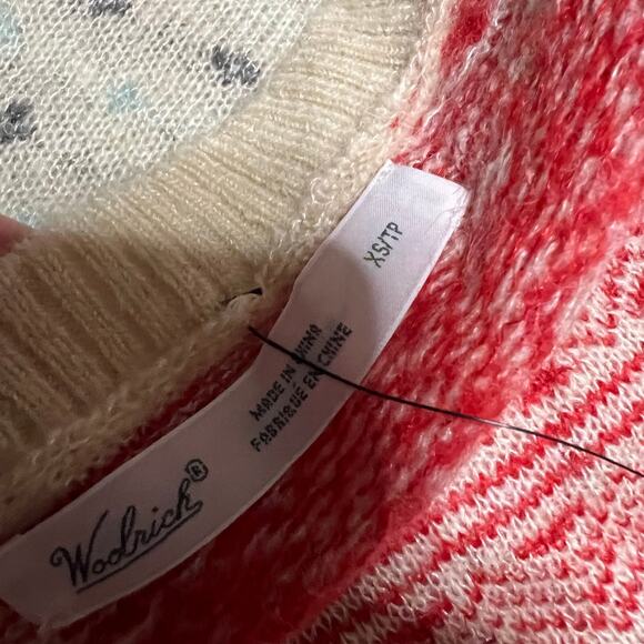 Woolrich Sweater Womens XS Mohair Wool Blend Fair Isle Owl Crew Neck - Picture 7 of 8